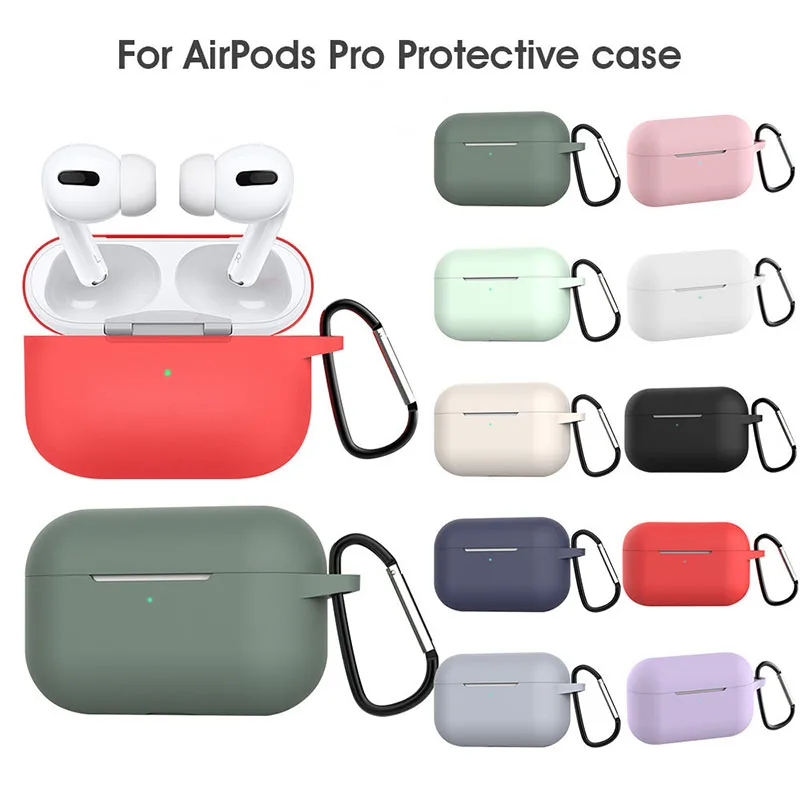 

Silicone Case for Airpods Pro TWS Bluetooth Earphone Protective Cover with Hook For Apple Airpods 3 Headphone Accessories Case