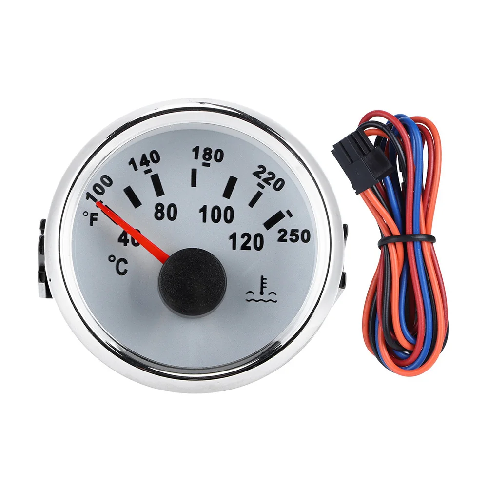 52mm/2in Marine Engine Water Temperature Gauge 40 120 ℃ Temp Meter for