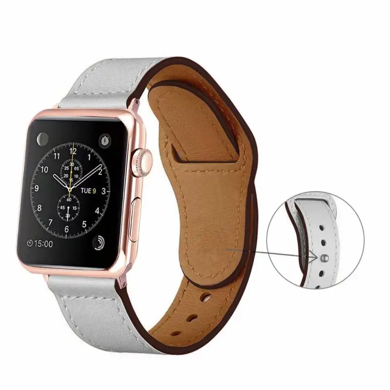 Натуральная кожа петля ремешок для apple watch группа 4, 42 мм, 38 мм, ремешок для наручных часов iwatch, версия 44 мм 40 мм, версия 3, 2, 1 браслет аксессуары series 5