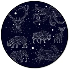 Астрономический Осьминог галактика круглый ковер ковры для декора гостиной коврики для детской комнаты Коврики для спальни современные коврики