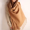 High Quality Cashmere Scarves Women 2024 New Winter Thicken Warm Soft Pashmina Shawls Wraps Solid Female Wool Long Tassel Scarf 1
