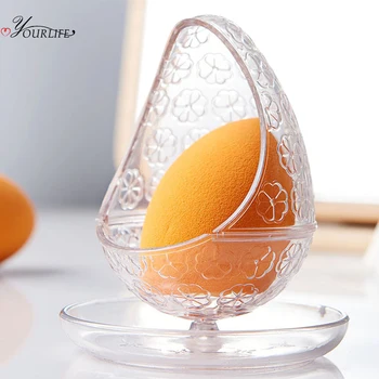

OYOURLIFE Transparent Makeup Sponge Holder Makeup Beauty Egg Powder Puff Sponge Display Stand Cosmetic Puff Drying Holder