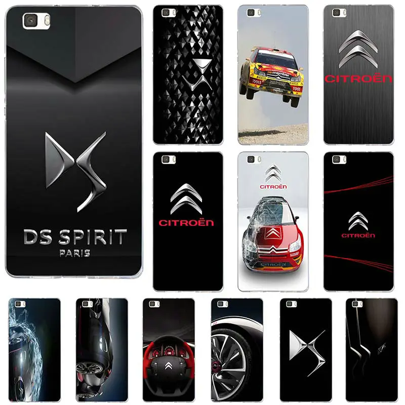 Силиконовый мягкий ТПУ чехол для телефона Divine DS Citroen с логотипом Huawei P8 P9 P10 P20 Lite Mate