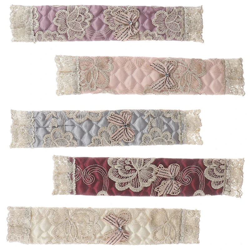 1 пара крышка ручки холодильника вышитые кружева Ручка дверцы холодильника крышки ручка холодильника, охватывающий чехол на дверные ручки