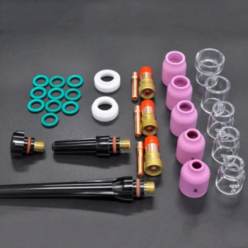 

31pcs/Set TIG Torch For WP 17 26 Glass Cup Lens Argon Arc Short Tube Welding Kit