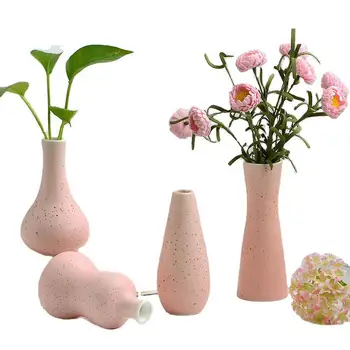 

Blue Pink Ceramic Vases Flower Receptacle Tabletop Vase Classic China Arts and Crafts Home Decor Furnishing Creative Gift