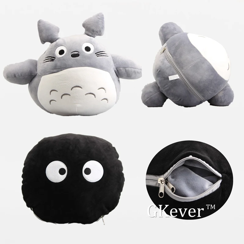 30x38cm Double-sided Totoro Transfer Fairydust Plush Toys Doll Peluche Pillow Cute Dust Elf Stuffed Women Kids Gift |