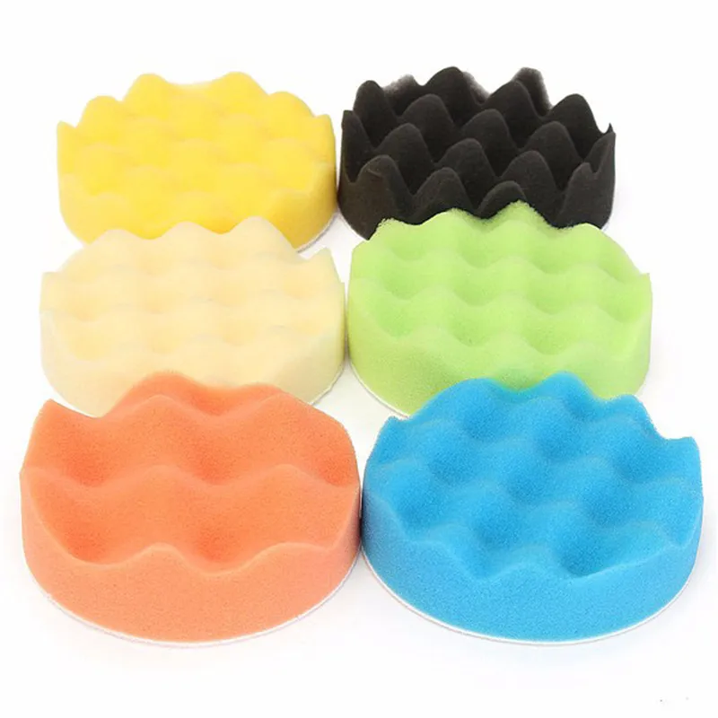 Car Polishing Pad 9Pcs/Set 5 inch 125mm Sponge Waxing Car Polisher Drill Wheel Polisher Removes Scratches Kits