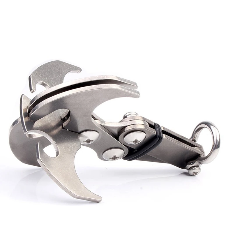 

ABUO-Multifunctional Survival Folding Grappling Hook Outdoor Climbing Claw Stainless Steel Gravity Hook Gravity Hook Car Tracti