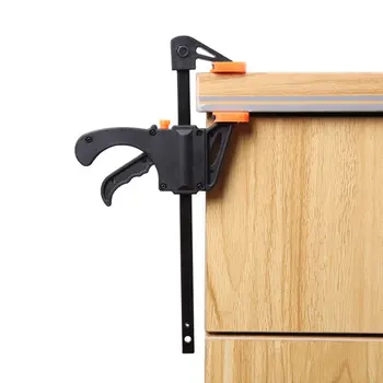 

4 inch Wood Working Bar Clamp Quick Ratchet Release Speed Squeeze F-type Clip Manual Spreader Gadget DIY Hand Tool
