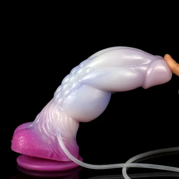 YOCY Huge Knot Dildo Squirting Function Anal Plug With Suction Cup Silicone Fantasy Dildo Animal Ejaculating Penis Orgasm 5