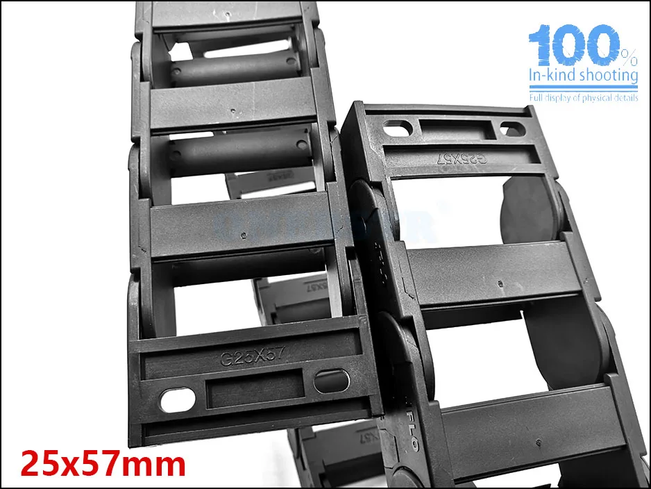 JFLO 1Meter 25x38 25x57 25x77mm Towline Wire Carrier cable bridge type interior opening Protection Drag chain Free shipping 25
