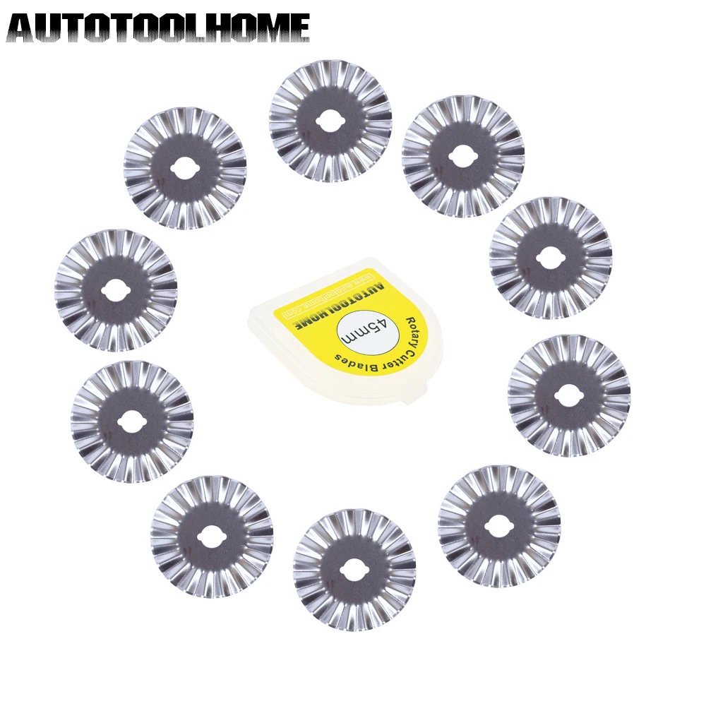 

10 pack 45mm Pinking Rotary Blades Quilting Tools Wave Rotary Blade for OLFA Fiskars Cutter Patchwork Sewing