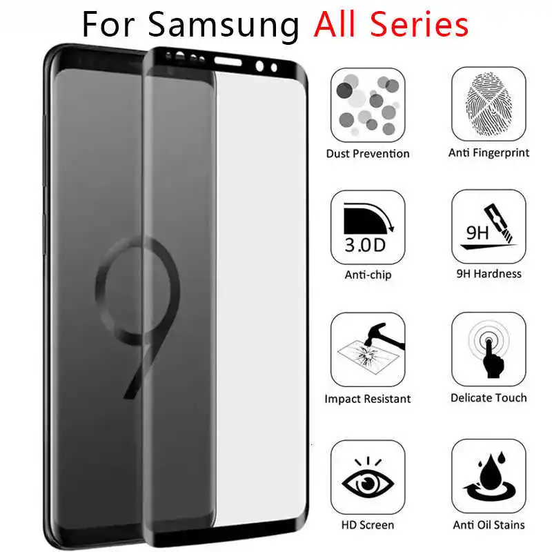 

Tempered Glass Case For Samsung Note 9 8 S9 S8 Plus S7 S6 Edge Protective Glas Screen Protector On Galaxy Not 8s 9s 7s S 9 8 7 6