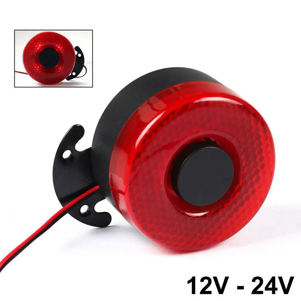 DC 12/24V Car Reversing Horn With Flashing Warning Signal Light Waterproof Back Up Sound Alarm Speaker Buzzer Horn For Cars Moto
