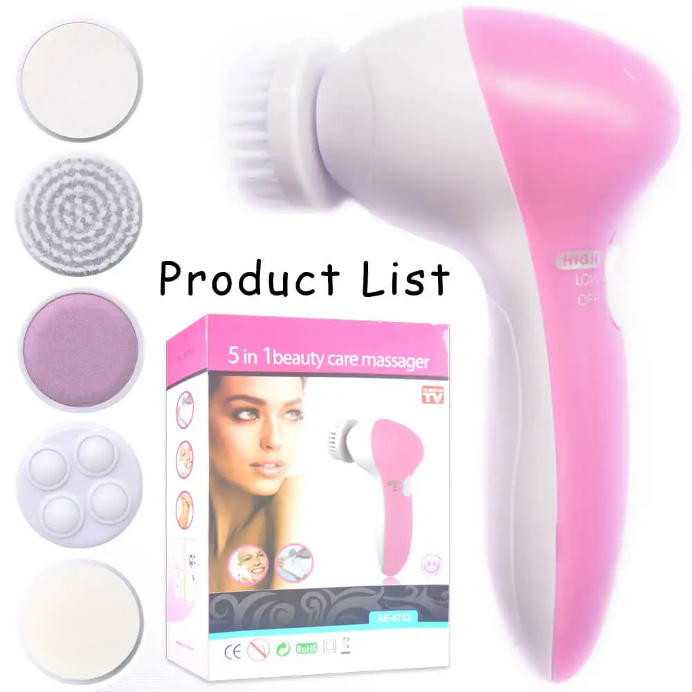 

5 in 1 Electric Facial Cleanser Brush Wash Face Cleaning Machine Skin Pore Cleaner Body Cleansing Massage Facial Cleanser Tool