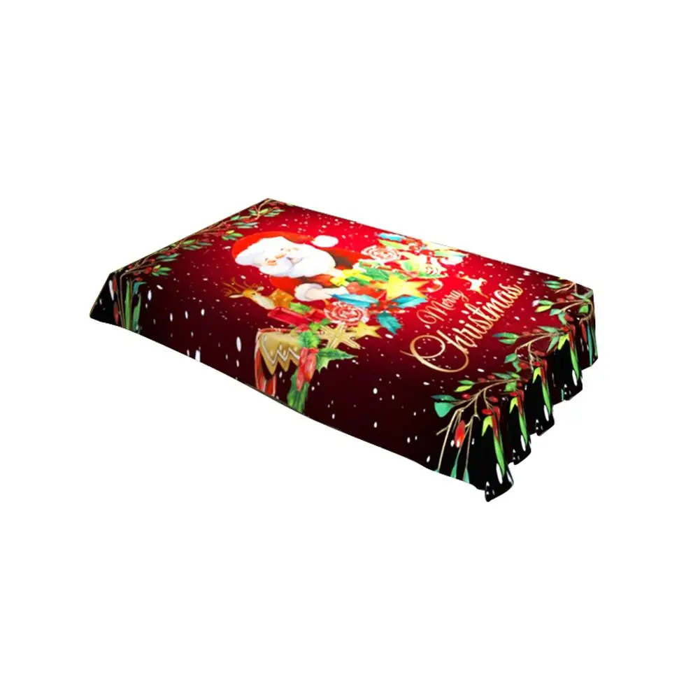 

Christmas Table Cover Digital Printing Polyester Washable Table Set Rectangular Tablecloth Christmas Decoration Household Supply