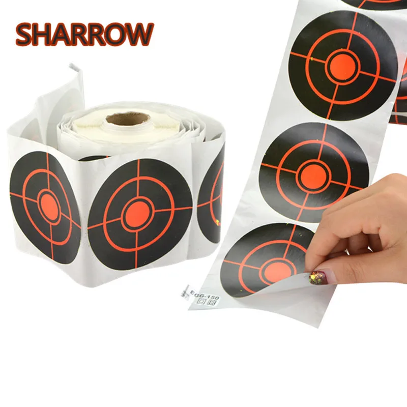 250 шт./рулон для стрельбы из лука Splatter Targets клейкая бумага наклейка 7 5 см мишени