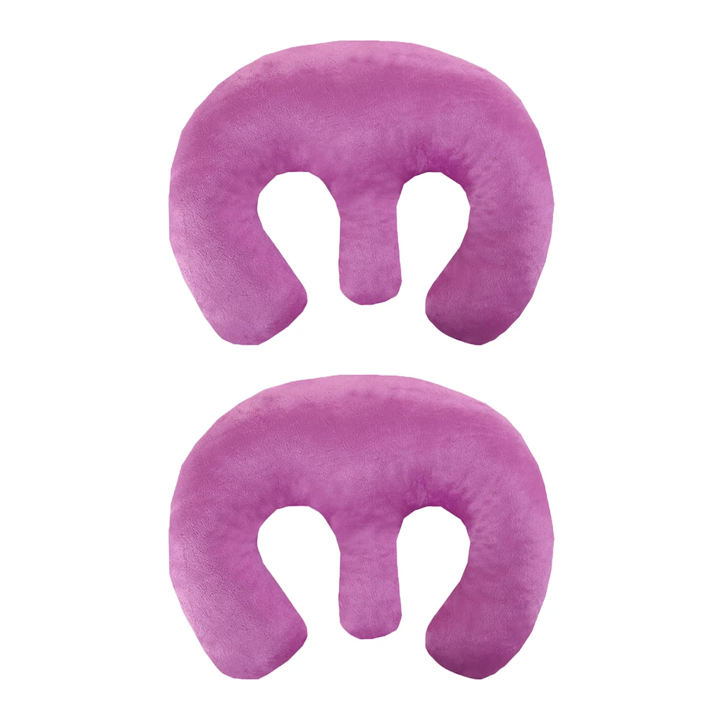 2X Violet Soft Chest Cushion Pad Breast Support Pillow For Beauty Salon SPA