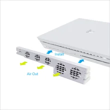 Porta della ventola di raffreddamento a base per PS4 pro esterno 5 ventola di raffreddamento Super Turbo Temperatura di raffreddamento USB Cavo per P4 Pro Console