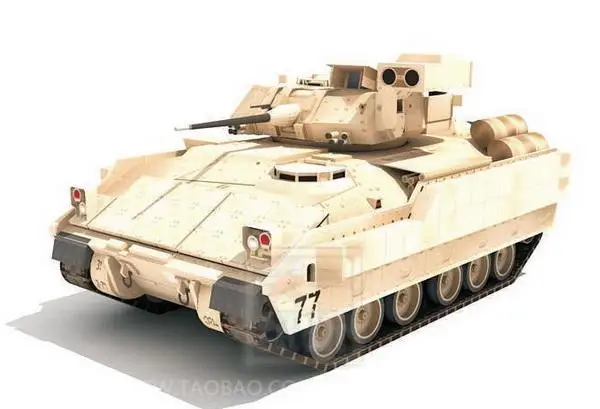 M2A2 Bradley Infantry Tank 3D Paper Model DIY Chariot Military Series Toys