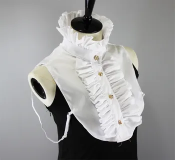 

Women Detachable Lapel Shirt False Collar Tulle Ruffled Neck Collar Ruffle Layered Choker Wrap Tie False Blouse Neckwear#40