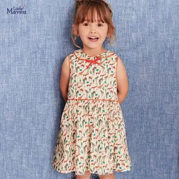 

Peter Pan Collar 100% Cotton Bebe Princess Sleeveless Dresses Baby Girl Clothes Children Tops 2020 Summer Kids Dresses For Girls
