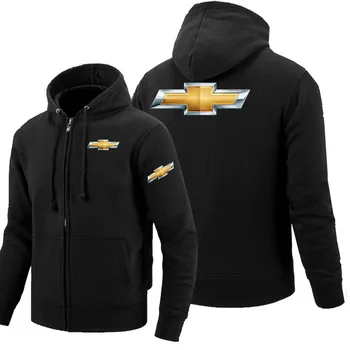 

2020 for Chevrolet logo zipper Sweatshirt Men Zipper Hoodies Autumn Hoodie Winter Long Fashion Casual Clothes A