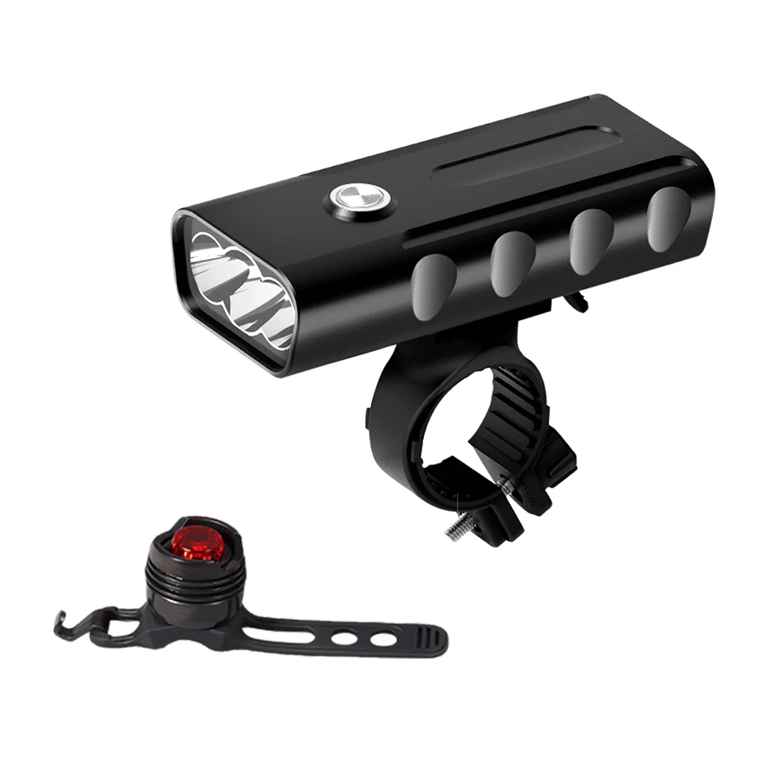 Светодиодная велосипедная лампа USB Aufladbare Eingebaute 3 Modi Fahrrad Licht Wasserdichte Scheinwerfer Fahrrad zubehyor Mit rhucklicht - Цвет: 10HT6 A02