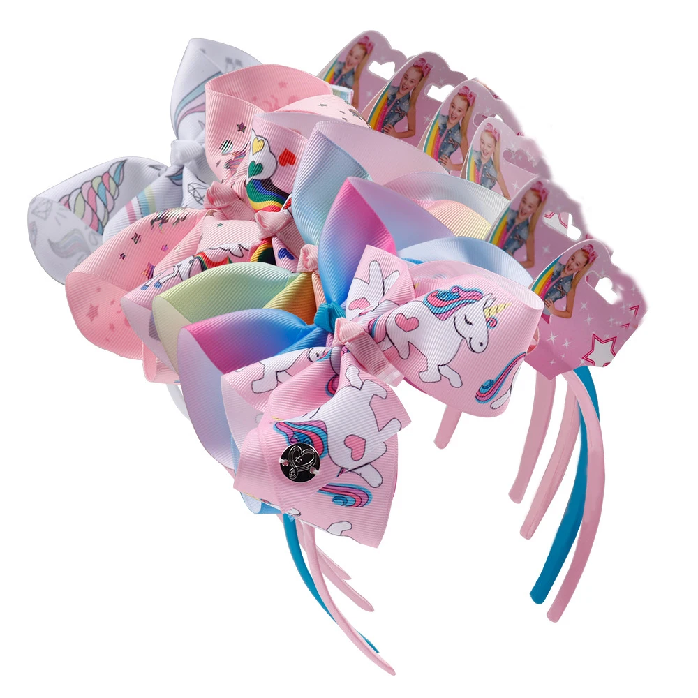 

Children Unicorn Bezel Kids Headband Girls Vintage Hair Bands holiday Hairband Headwear Hoop for Party Hair Accessories Bows DZ2