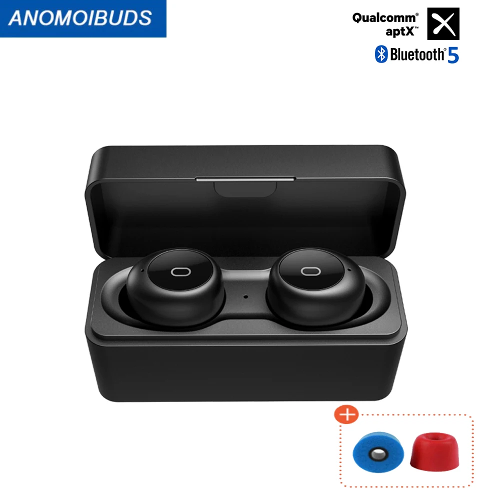 Беспроводные наушники Anomoibuds Bluetooth 5 0 Qualcomm Chip AptX с шумоподавлением и двойным