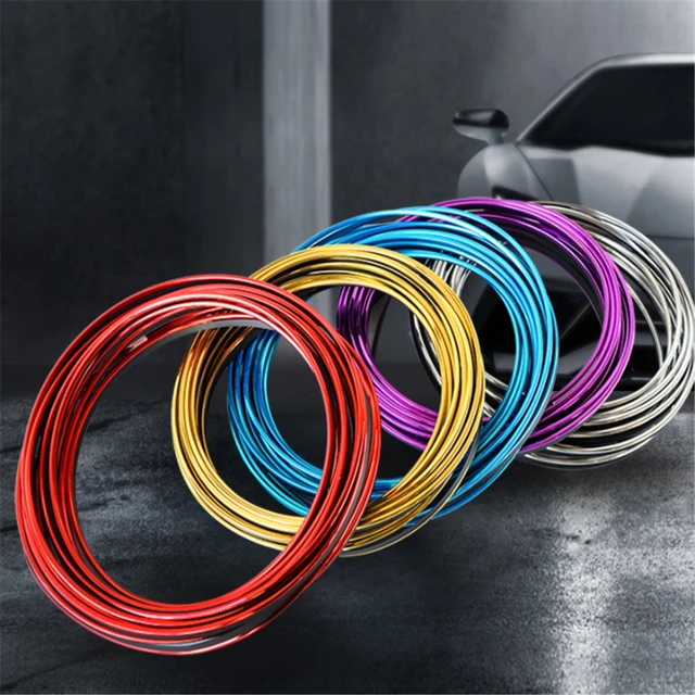 Bandes de garniture de décoration de voiture, 5M, intérieur du tableau de  bord, bord des portes, accessoires automobiles universels, garniture de  voiture avec grattoir - AliExpress