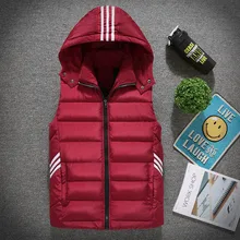 Жилет мужской осенний и зимний теплый пуховый хлопковый жилет мужской корейский стиль модный большой размер толстый Повседневный