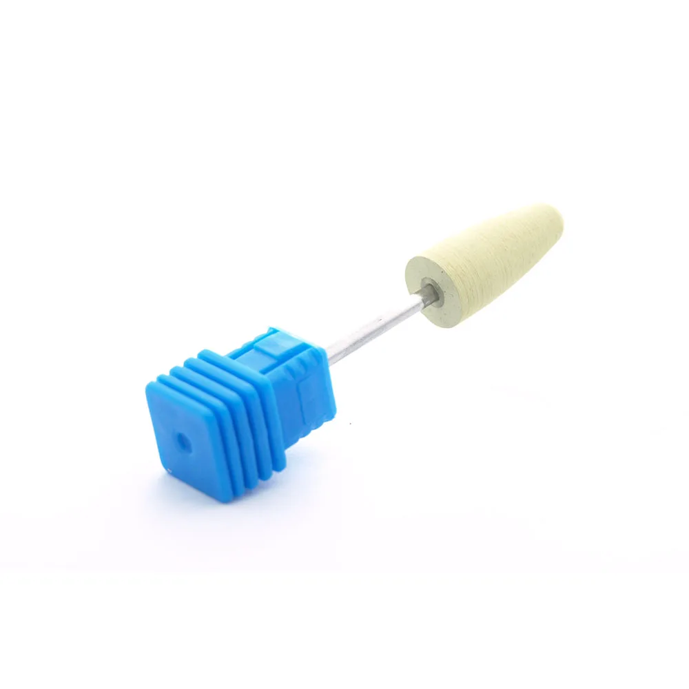KIMAXCOLA силиконовая насадка для полировки шлифовальных станков для ногтей сверла для электрического маникюрного станка для сглаживания инциальной полировки высокое качество - Цвет: Yellow 600Grit