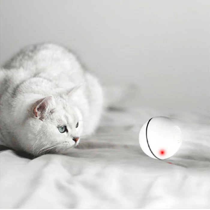 Игрушки для кошек шар USB Перезаряжаемый Светодиодный светящийся питомец собаки игрушки Вращающиеся Шары для работы QJS магазин