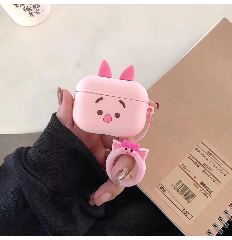 3D чехол для наушников для AirPods Pro силиконовые Милые Мультяшные наушники/EarPods чехол для Apple AirPods Pro 3 чехол с ремешком