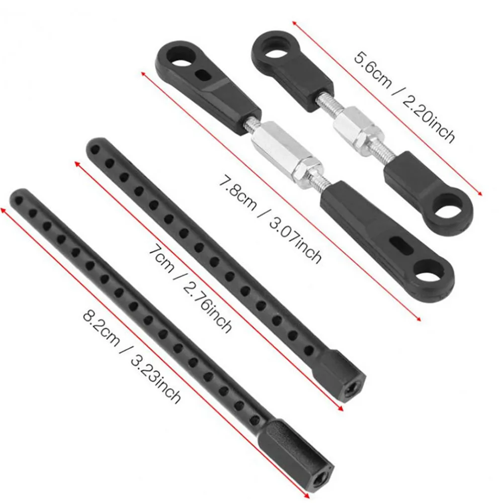 

Universal Metal Steering Rod Car Shell Column Body Mounts Set for 1/10 HSP 02012 94122 94123 RC Car Parts