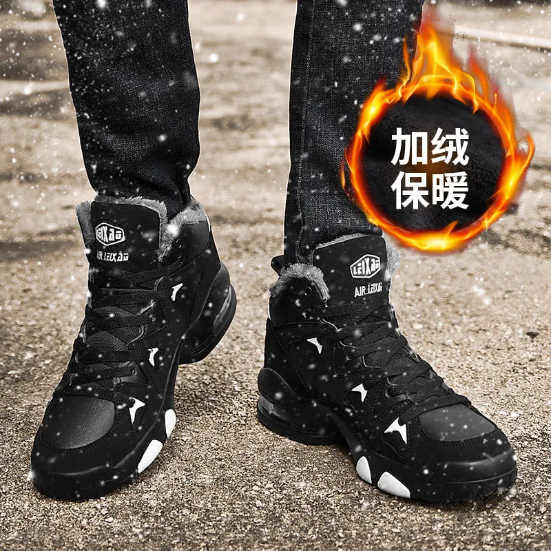 

MEN'S SHOES Winter plus Velvet Warm Cotton Shoes 2019 New Style Extra High Basketball Sports Winter Shoes Winter Shoe Men's Tren