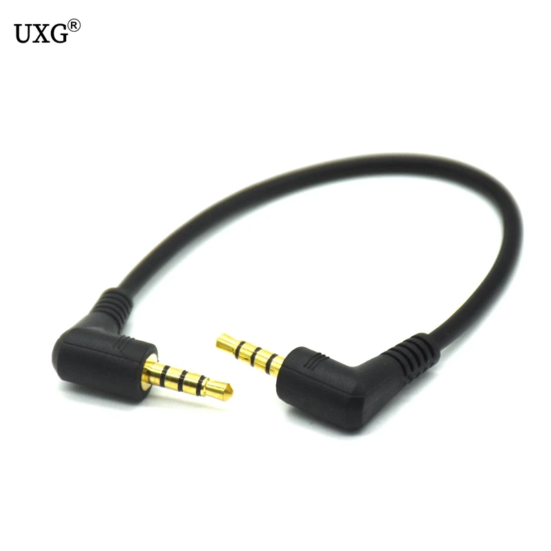 20CM 90° Right Angle 3.5mm Male to Male Aux Audio Cable Description Image.This Product Can Be Found With The Tag Names 35mm male right angle 90 degrees, 90 degree angle audio aux cable, 90 degree right angle aux cable