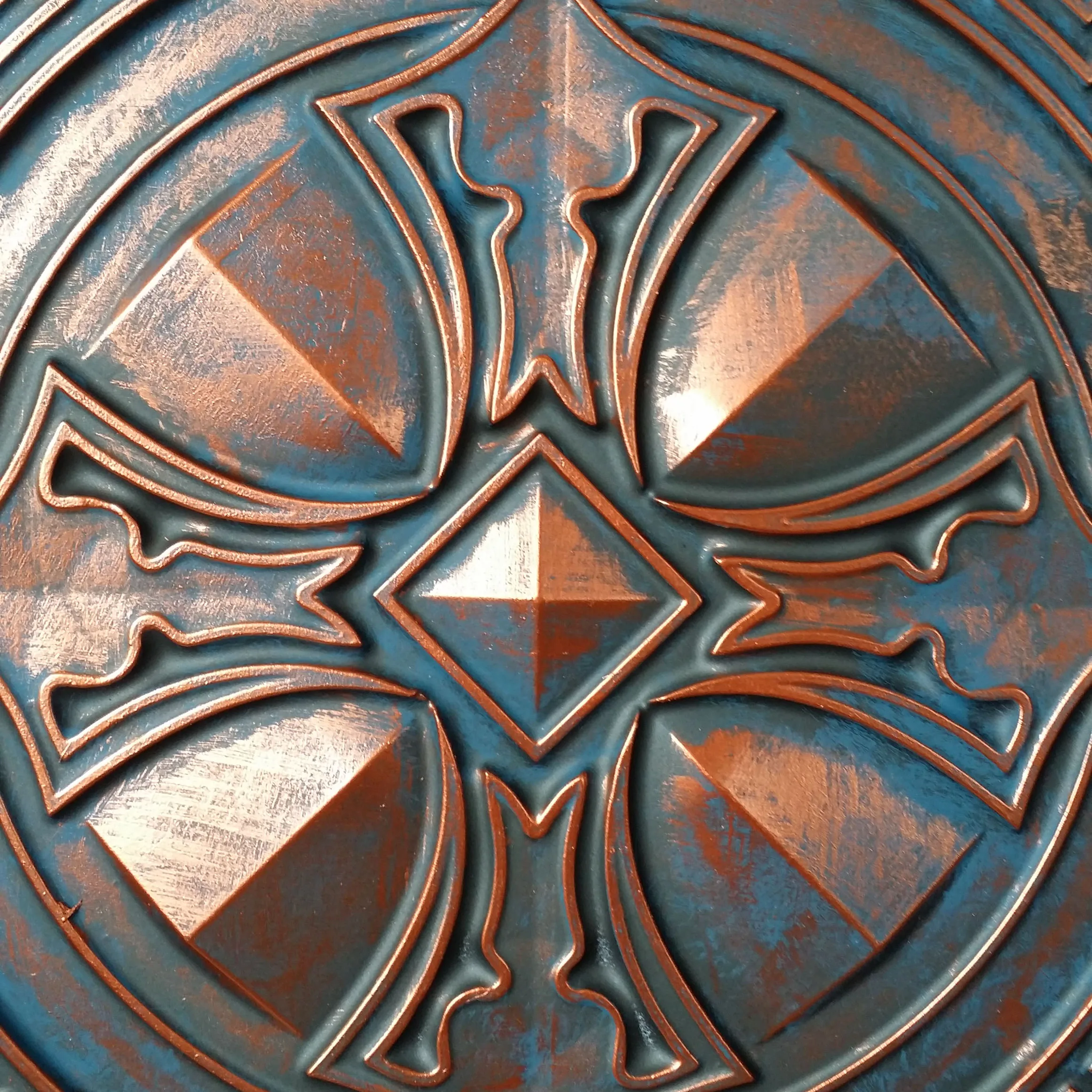 Suspended Ceiling Tiles Rustic Copper Color Cafe Pub