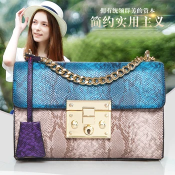 

Woman's Bag Luxury Brand Shoulder Bag for Woman2020 Fashion Snakeskin Pattern Crossbody Female Designer Leather Bag