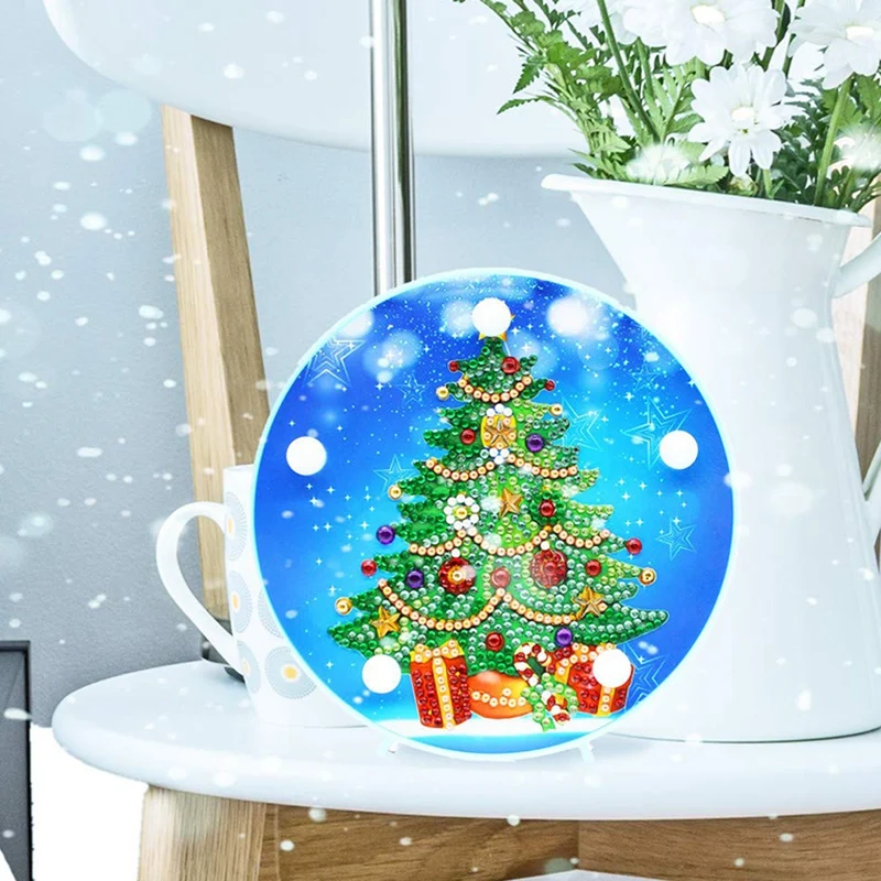 

ABUI-DIY 5D Diamond Painting Christmas Tree By Number Kits Painting Cross Stitch Full Drill Crystal Rhinestone Embroidery Arts C
