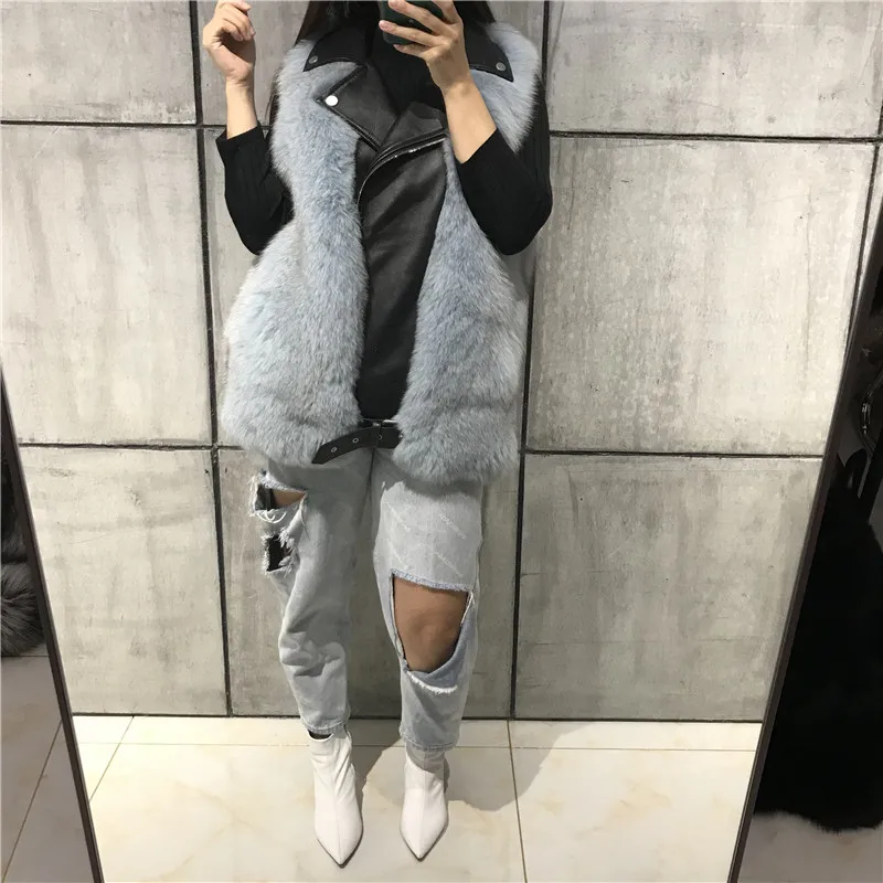 ladies fur vest women real fur vest natural fur gilet