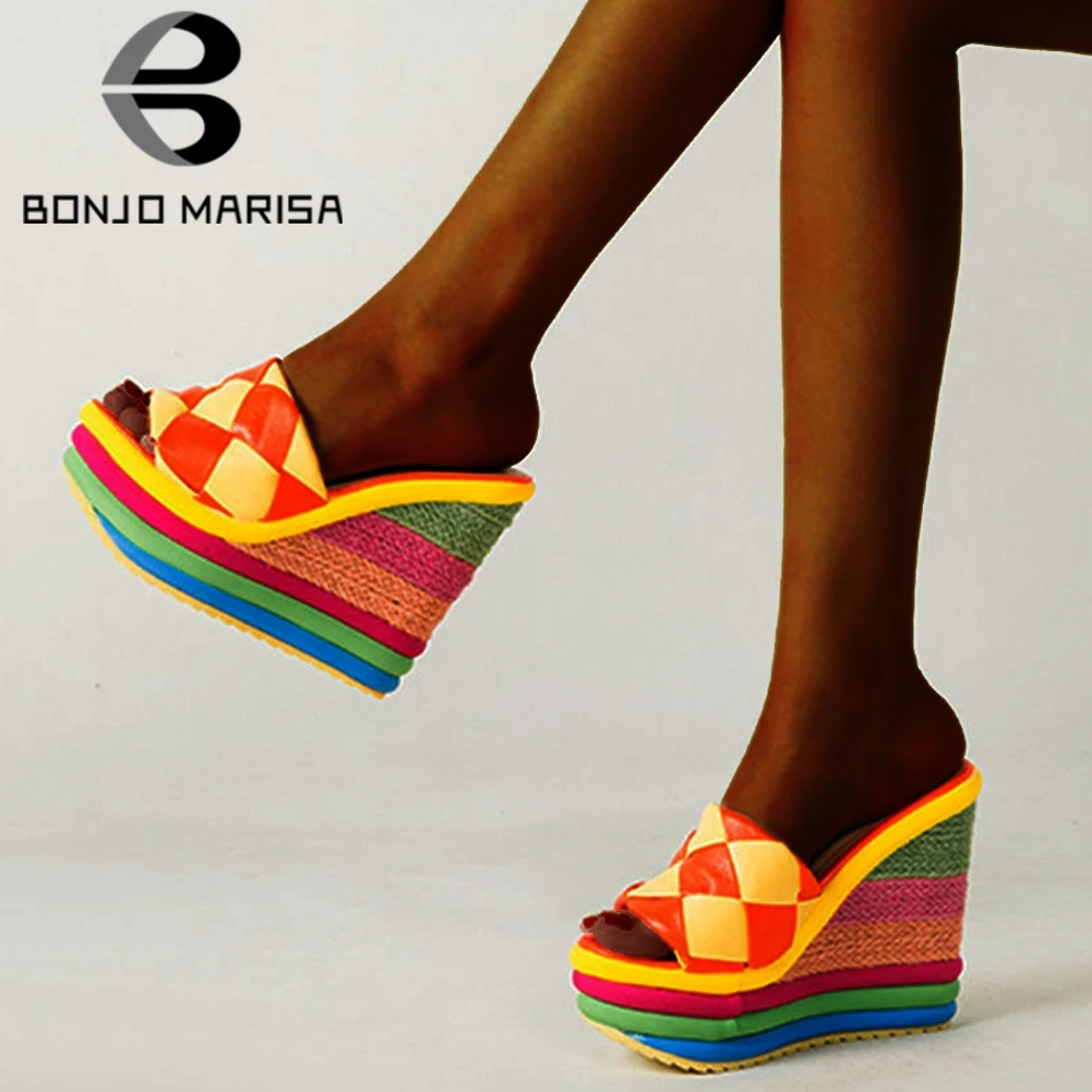 platform rainbow sandals