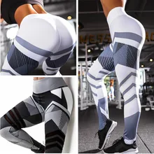 Женские Леггинсы для йоги с принтом, обтягивающие спортивные штаны для бега, высокая талия, компрессионные тонкие спортивные штаны для девушек