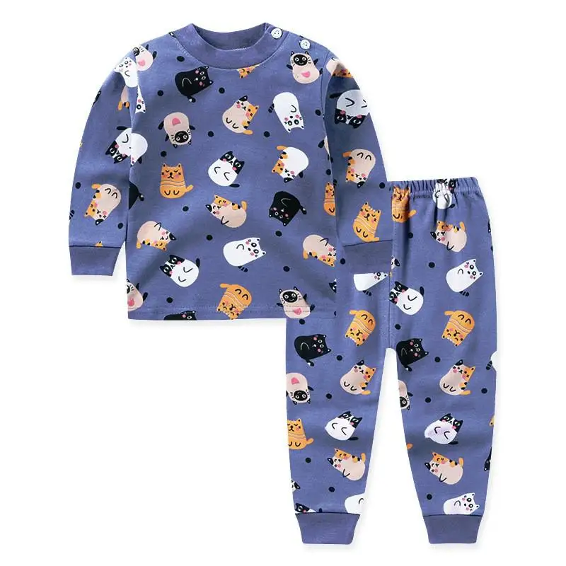 0-2 Years Old 2PCS Baby Clothes Autumn Toddler Girls Outfits Infant Boy Cartoon Pajamas Kids Leisure Wear Cotton Long Sleeve newborn baby clothing gift set