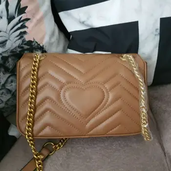 

High quality Gouden Ketting Bag leather Vintage Crossbody Bag Party Bag Fashion Luxury Brand Design Women Bag