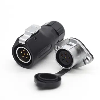 

XHP20, IP67 Waterproof 6 Pin LED Light Power Aviation Connector Male Plug Female Socket Cable For 3-12mm