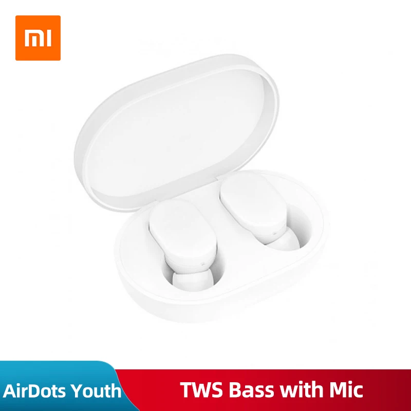 Оригинальные Xiaomi AirDots Youth Edition TWS мини беспроводные Bluetooth наушники V5.0 бас стерео