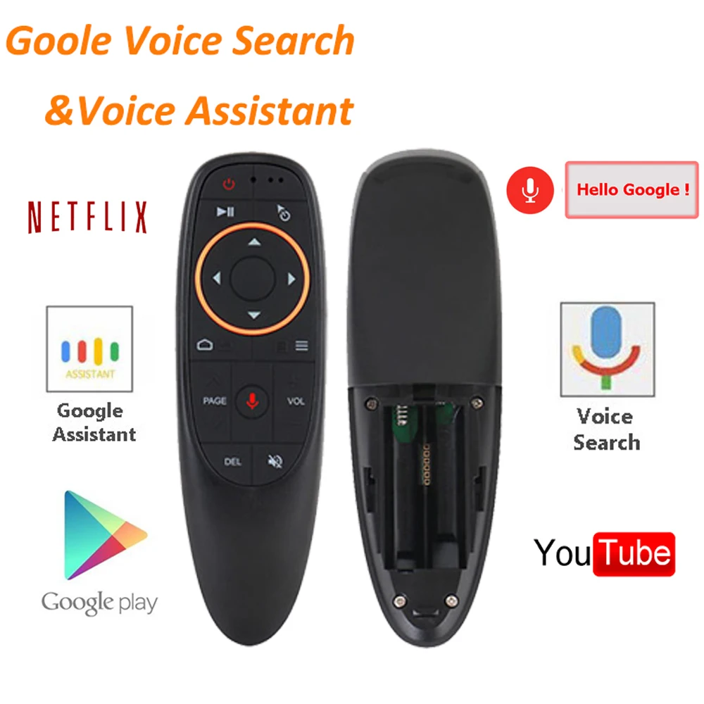 

G10 G20 G30 Smart Voice Remote Control 2.4G RF Gyroscope Wireless Air Mouse for X96 H96 T95Q TX6 Android TV Box